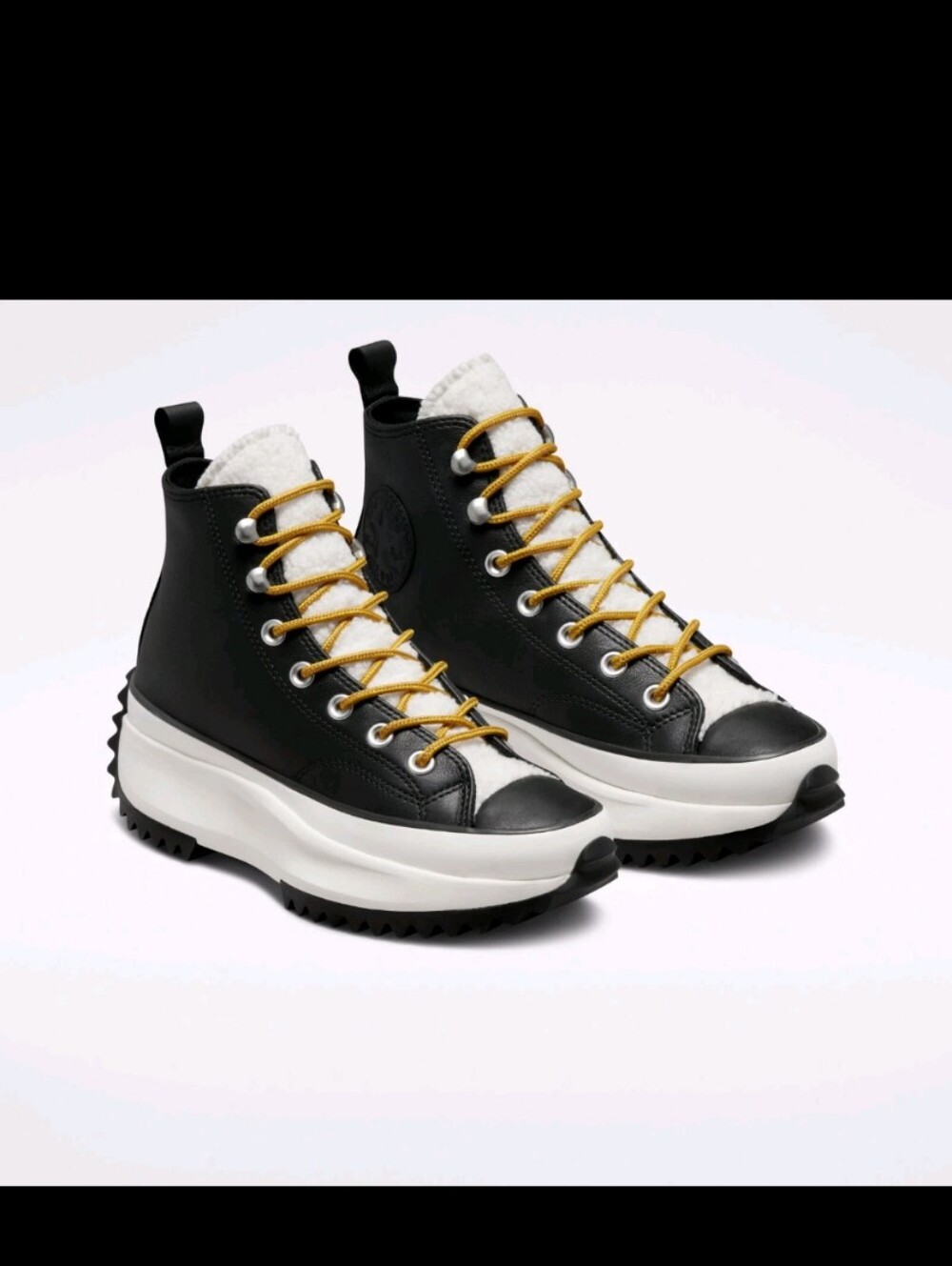 Women Converse Run Star Hike Platform Sherpa Hi Boot, 573110C  Size 8.5